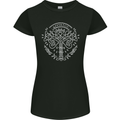 Viking Yggdrasil Tree Norse Mythology Thor Womens Petite Cut T-Shirt Black