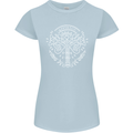 Viking Yggdrasil Tree Norse Mythology Thor Womens Petite Cut T-Shirt Light Blue