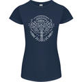 Viking Yggdrasil Tree Norse Mythology Thor Womens Petite Cut T-Shirt Navy Blue