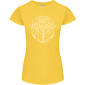 Viking Yggdrasil Tree Norse Mythology Thor Womens Petite Cut T-Shirt Yellow