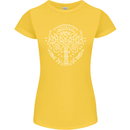 Viking Yggdrasil Tree Norse Mythology Thor Womens Petite Cut T-Shirt Yellow