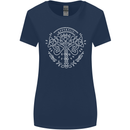 Viking Yggdrasil Tree Norse Mythology Thor Womens Wider Cut T-Shirt Navy Blue