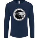Viking a Wolf of Odin Than a Lamb of God Mens Long Sleeve T-Shirt Navy Blue