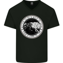 Viking a Wolf of Odin Than a Lamb of God Mens V-Neck Cotton T-Shirt Black