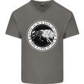 Viking a Wolf of Odin Than a Lamb of God Mens V-Neck Cotton T-Shirt Charcoal