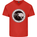 Viking a Wolf of Odin Than a Lamb of God Mens V-Neck Cotton T-Shirt Red
