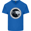 Viking a Wolf of Odin Than a Lamb of God Mens V-Neck Cotton T-Shirt Royal Blue