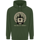 Vikings Valhalla Awaits Valknut Symbol Odin Childrens Kids Hoodie Forest Green