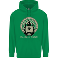 Vikings Valhalla Awaits Valknut Symbol Odin Childrens Kids Hoodie Irish Green