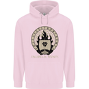 Vikings Valhalla Awaits Valknut Symbol Odin Childrens Kids Hoodie Light Pink