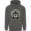 Vikings Valhalla Awaits Valknut Symbol Odin Childrens Kids Hoodie Storm Grey