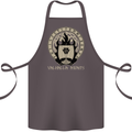 Vikings Valhalla Awaits Valknut Symbol Odin Cotton Apron 100% Organic Dark Grey