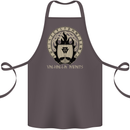 Vikings Valhalla Awaits Valknut Symbol Odin Cotton Apron 100% Organic Dark Grey