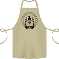 Vikings Valhalla Awaits Valknut Symbol Odin Cotton Apron 100% Organic Khaki