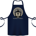 Vikings Valhalla Awaits Valknut Symbol Odin Cotton Apron 100% Organic Navy Blue