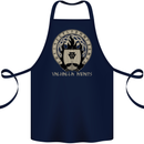Vikings Valhalla Awaits Valknut Symbol Odin Cotton Apron 100% Organic Navy Blue