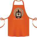 Vikings Valhalla Awaits Valknut Symbol Odin Cotton Apron 100% Organic Orange