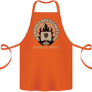 Vikings Valhalla Awaits Valknut Symbol Odin Cotton Apron 100% Organic Orange