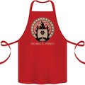 Vikings Valhalla Awaits Valknut Symbol Odin Cotton Apron 100% Organic Red