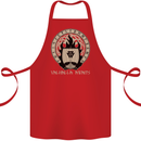 Vikings Valhalla Awaits Valknut Symbol Odin Cotton Apron 100% Organic Red