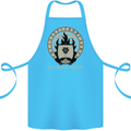 Vikings Valhalla Awaits Valknut Symbol Odin Cotton Apron 100% Organic Turquoise
