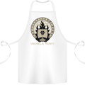 Vikings Valhalla Awaits Valknut Symbol Odin Cotton Apron 100% Organic White