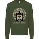 Vikings Valhalla Awaits Valknut Symbol Odin Kids Sweatshirt Jumper Forest Green
