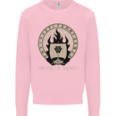 Vikings Valhalla Awaits Valknut Symbol Odin Kids Sweatshirt Jumper Light Pink