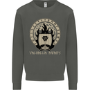 Vikings Valhalla Awaits Valknut Symbol Odin Kids Sweatshirt Jumper Storm Grey