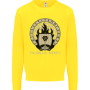 Vikings Valhalla Awaits Valknut Symbol Odin Kids Sweatshirt Jumper Yellow