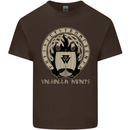 Vikings Valhalla Awaits Valknut Symbol Odin Kids T-Shirt Childrens Chocolate
