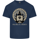 Vikings Valhalla Awaits Valknut Symbol Odin Kids T-Shirt Childrens Navy Blue