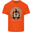 Vikings Valhalla Awaits Valknut Symbol Odin Kids T-Shirt Childrens Orange