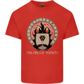Vikings Valhalla Awaits Valknut Symbol Odin Kids T-Shirt Childrens Red