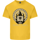 Vikings Valhalla Awaits Valknut Symbol Odin Kids T-Shirt Childrens Yellow