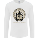 Vikings Valhalla Awaits Valknut Symbol Odin Mens Long Sleeve T-Shirt White