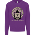 Vikings Valhalla Awaits Valknut Symbol Odin Mens Sweatshirt Jumper Purple