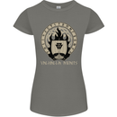Vikings Valhalla Awaits Valknut Symbol Odin Womens Petite Cut T-Shirt Charcoal