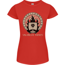 Vikings Valhalla Awaits Valknut Symbol Odin Womens Petite Cut T-Shirt Red