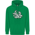 Vikings Valknut Symbol With Ravens Childrens Kids Hoodie Irish Green