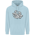 Vikings Valknut Symbol With Ravens Childrens Kids Hoodie Light Blue