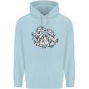 Vikings Valknut Symbol With Ravens Childrens Kids Hoodie Light Blue