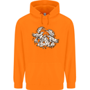 Vikings Valknut Symbol With Ravens Childrens Kids Hoodie Orange