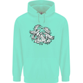 Vikings Valknut Symbol With Ravens Childrens Kids Hoodie Peppermint