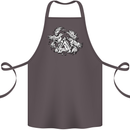 Vikings Valknut Symbol With Ravens Cotton Apron 100% Organic Dark Grey