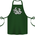 Vikings Valknut Symbol With Ravens Cotton Apron 100% Organic Forest Green
