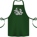 Vikings Valknut Symbol With Ravens Cotton Apron 100% Organic Forest Green