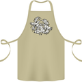 Vikings Valknut Symbol With Ravens Cotton Apron 100% Organic Khaki
