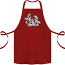 Vikings Valknut Symbol With Ravens Cotton Apron 100% Organic Maroon