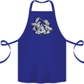 Vikings Valknut Symbol With Ravens Cotton Apron 100% Organic Royal Blue